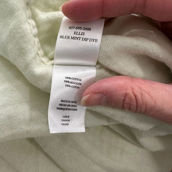 Rails Ellis Blue Mint Dip Dye Button Down Long Sleeve Chest Pocket Gauze Shirt - Picture 11 of 14